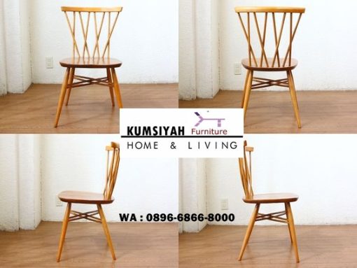 Jual Kursi Cafe Kayu Jati Carissa Desain Elegan Sukabumi