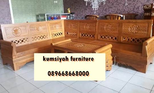  Kursi  Sudut Kediri  Ruang Tamu  Kayu Jati  Kumsiyah Furniture