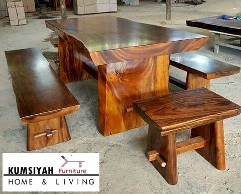  Meja  Trembesi Malang  Meja  Makan Solid  Kumsiyah Furniture