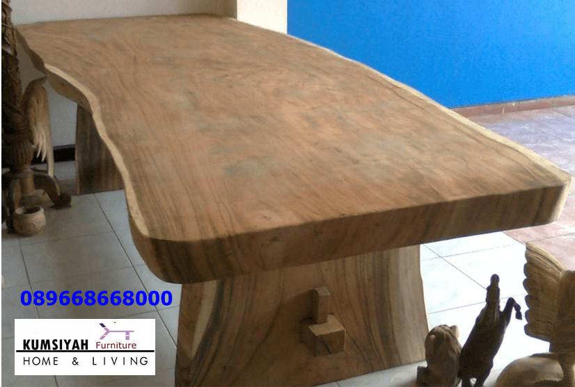 Meja Trembesi Bandung Kayu Utuh Solid