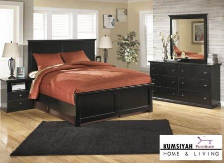 Kamar Set Minimalis Bandung Kayu Jati Warna Hitam