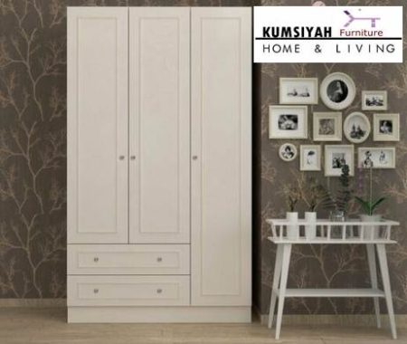 Jual Lemari Pakaian 3 Pintu Minimalis Putih Di Bandung