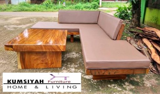 Jual Meja Kursi Tamu Kayu Trembesi Solid Minimalis