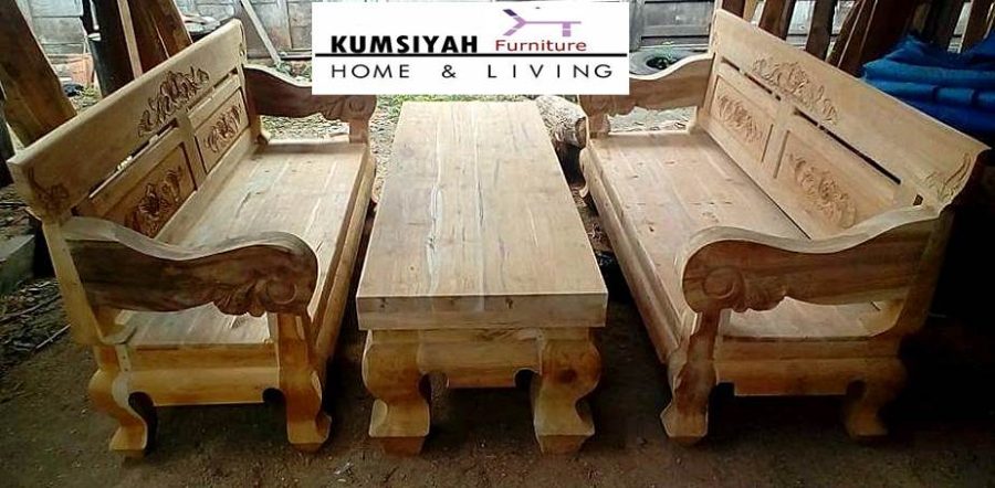 Jual Meja Tamu Kayu Tebal