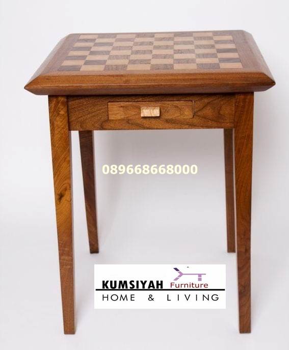 Meja Papan Catur Kayu Jati