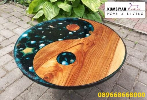 Jual Meja Resin Bulat Minimalis Harga Terjangkau