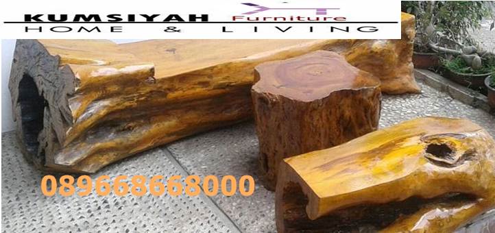 Meja Kursi Dari Balok Kayu Trembesi Harga Murah