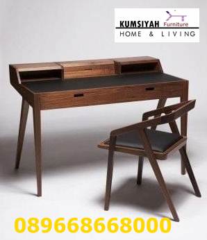 Meja Kerja Kantor Trembesi Kayu Solid Harga Murah