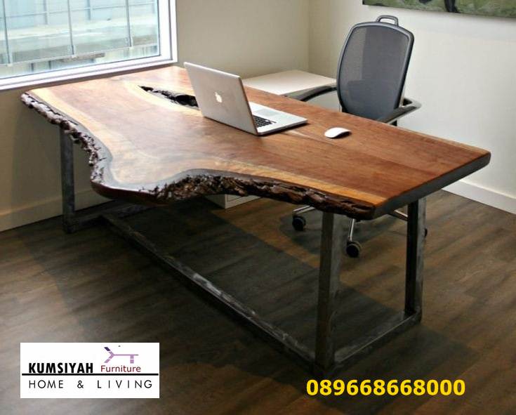 Meja Kerja Kantor Trembesi Kayu Solid Harga Murah