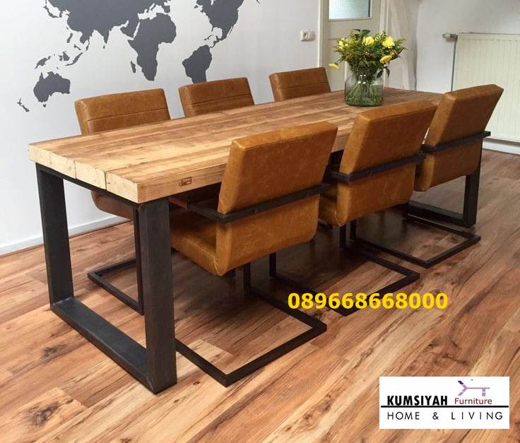 Meja Kerja Kantor Trembesi Kayu Solid Harga Murah