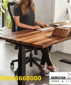 Meja Kerja Kantor Trembesi Kayu Solid Harga Murah