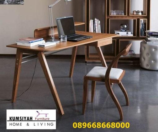 Meja Kerja Kantor Trembesi Kayu Solid Harga Murah