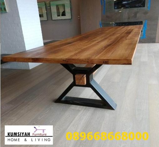 Meja Kerja Kantor Trembesi Kayu Solid Harga Murah