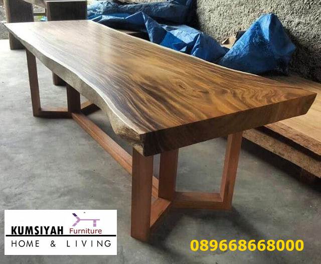 Meja Kerja Kantor Trembesi Kayu Solid Harga Murah