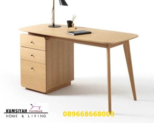 Jual Meja Kantor Kerja Kayu Solid Minimalis Harga Murah