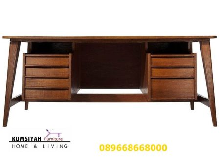 Jual Meja Kantor Kerja Kayu Solid Minimalis Harga Murah