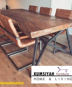 Meja Kerja Kantor Trembesi Kayu Solid Harga Murah