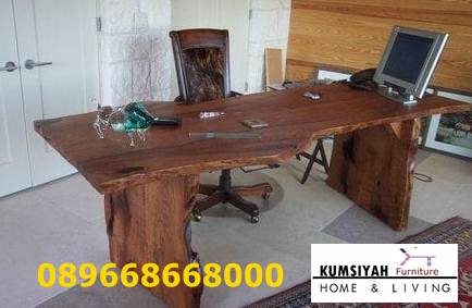 Meja Kerja Kantor Trembesi Kayu Solid Harga Murah