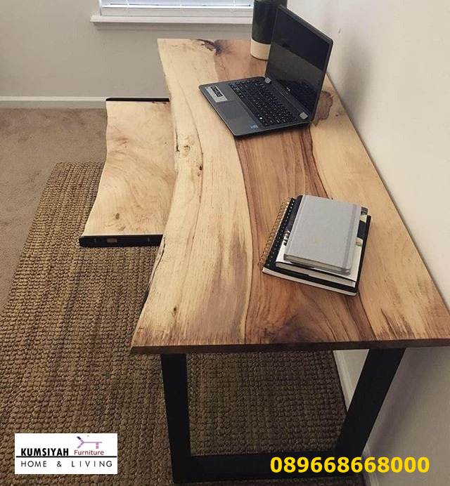 Meja Kerja Kantor Trembesi Kayu Solid Harga Murah