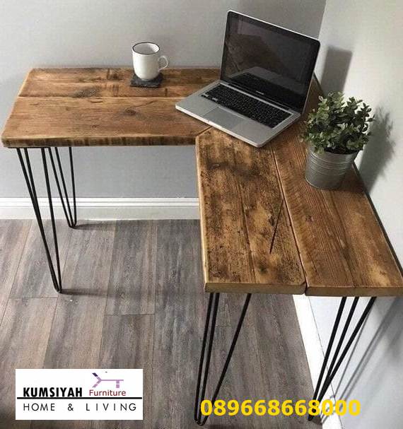 Meja Kerja Kantor Trembesi Kayu Solid Harga Murah