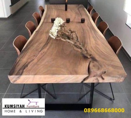 Jual Set Meja Makan Kayu Besar Model Terbaru