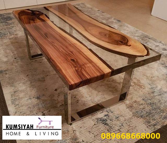 Meja Resin Kayu Minimalis Unik Populer Harga Terjangkau