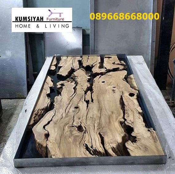 Meja Resin Kayu Minimalis Unik Populer Harga Terjangkau