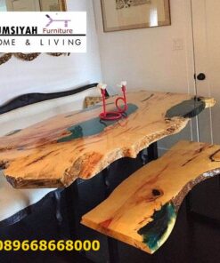 Meja Resin Kayu Minimalis Unik Populer Harga Terjangkau