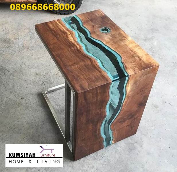 Meja Resin Kayu Minimalis Unik Populer Harga Terjangkau