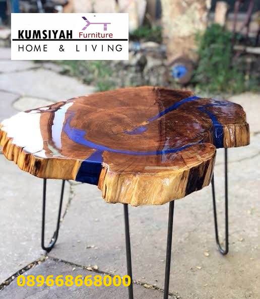 Meja Resin Kayu Minimalis Unik Populer Harga Terjangkau