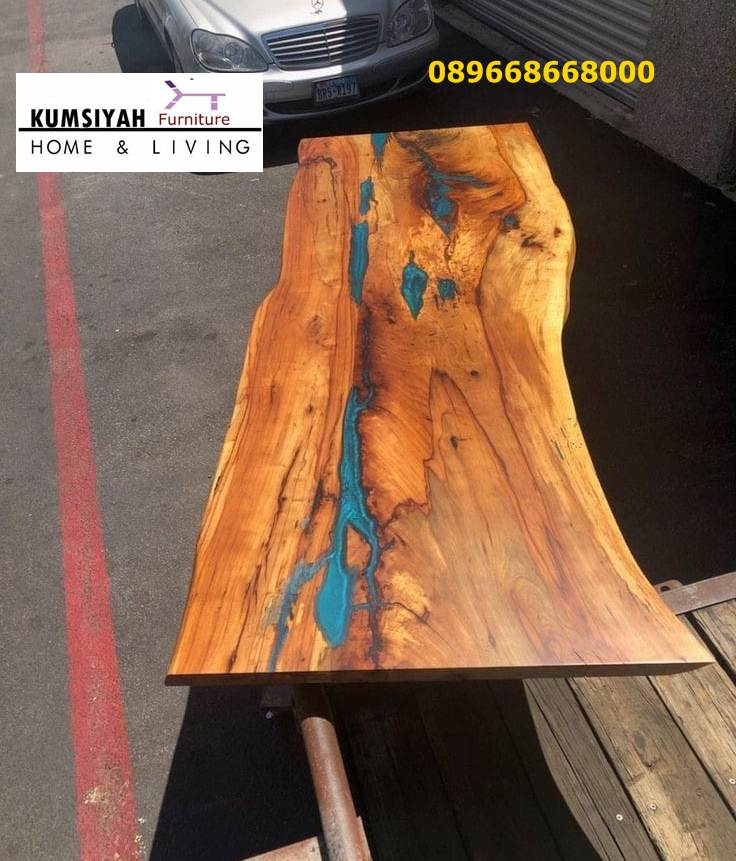 Meja Resin Kayu Minimalis Unik Populer Harga Terjangkau