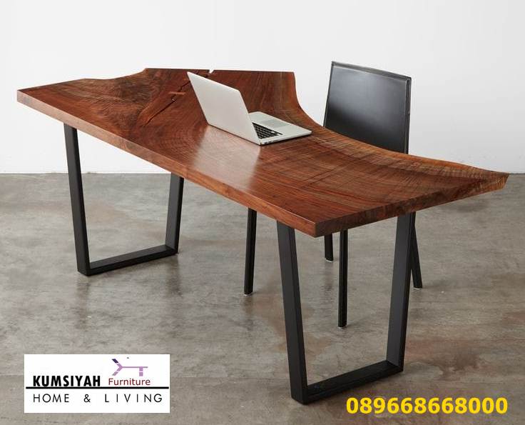 Meja Kerja Kantor Trembesi Kayu Solid Harga Murah