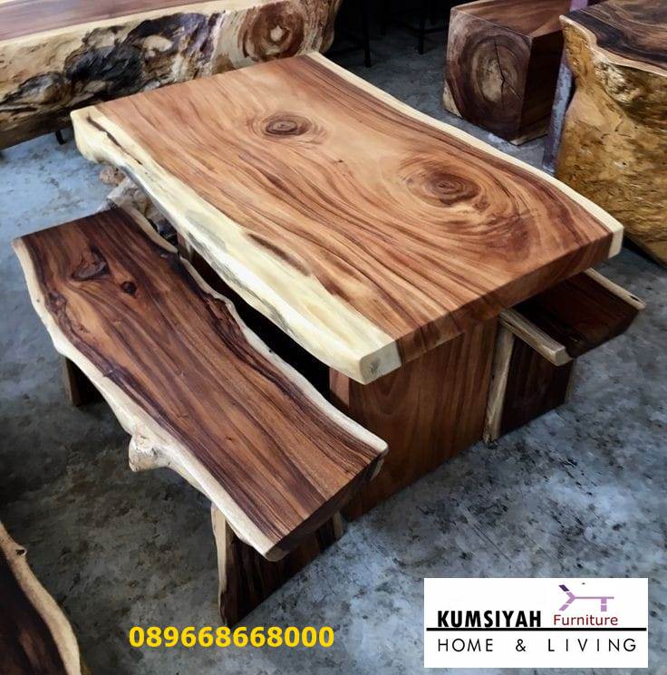 Jual Meja Bangku Trembesi Desain Minimalis Terpopuler