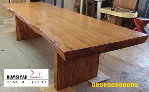 Jual Meja Makan Kayu Balok Desain Minimalis Unik