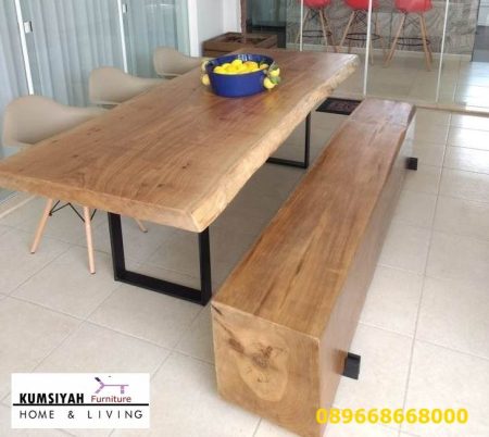 Jual Meja Makan Kayu Jati Utuh Desain Minimalis Terbaru