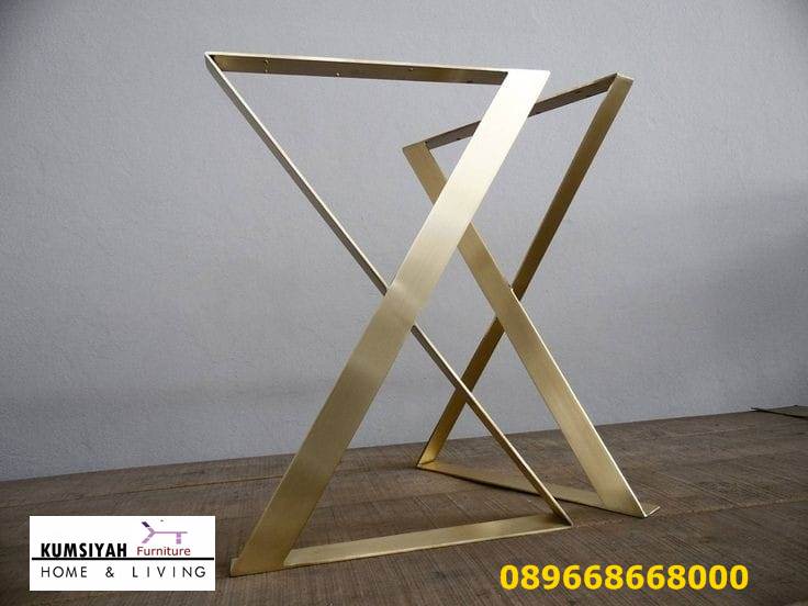 Harga Kaki Meja Stainless Gold Desain Minimalis Klasik