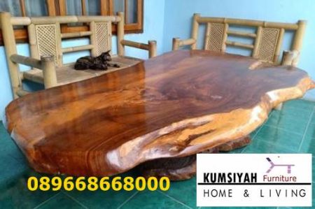 Harga Meja Kayu Lebar Desain Mewah Klasik Modern