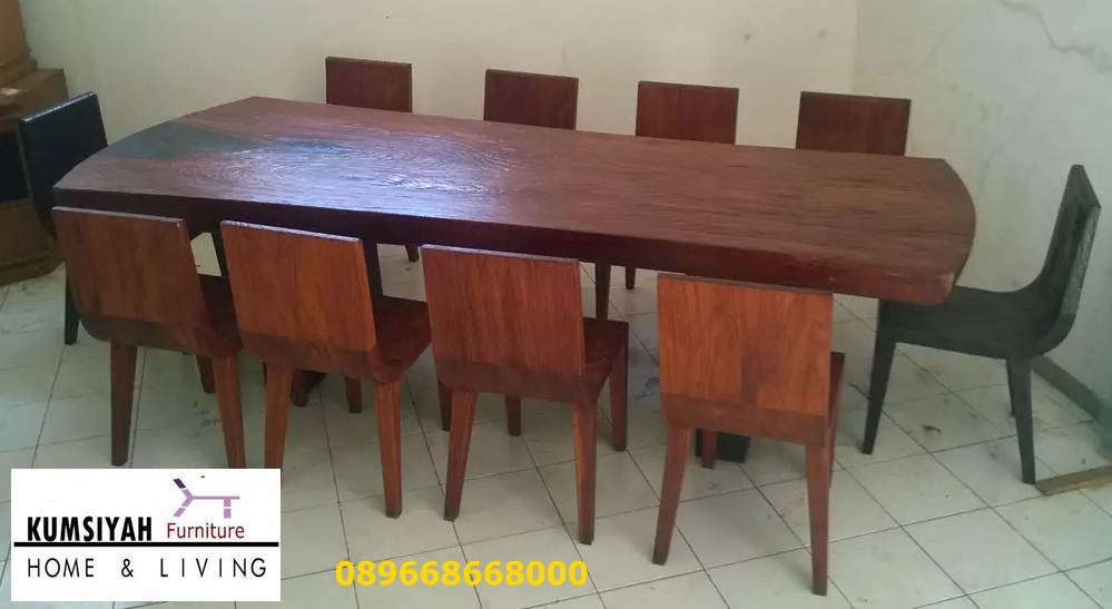 Harga Meja Kayu Lebar Desain Mewah Klasik Modern