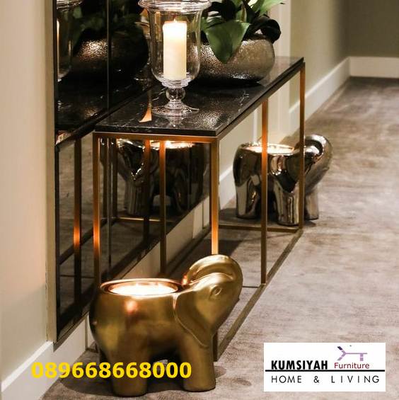 Harga Kaki Meja Stainless Gold Desain Minimalis Klasik