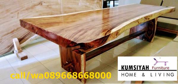 Harga Meja Kayu Lebar Desain Mewah Klasik Modern