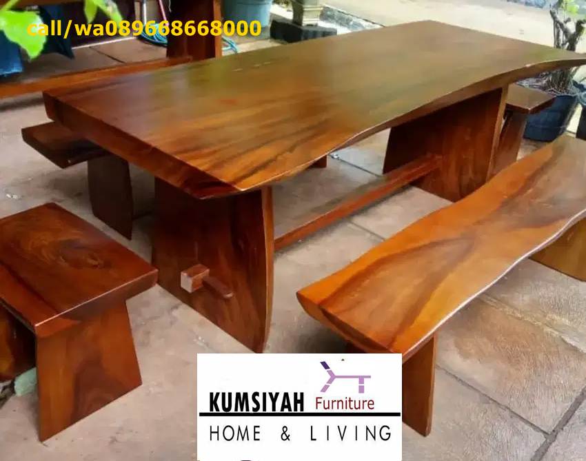 Harga Meja Kayu Lebar Desain Mewah Klasik Modern