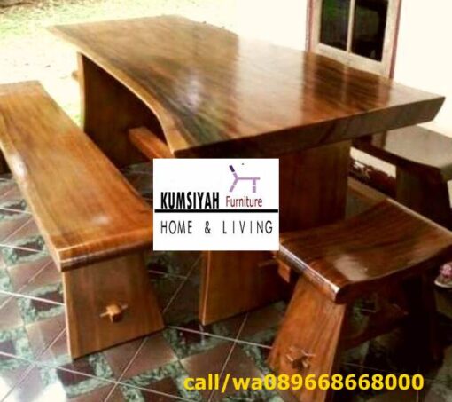 Harga Meja Kayu Lebar Desain Mewah Klasik Modern