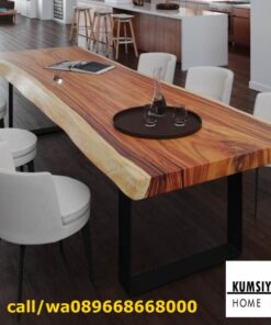 Harga Meja Kayu Lebar Desain Mewah Klasik Modern