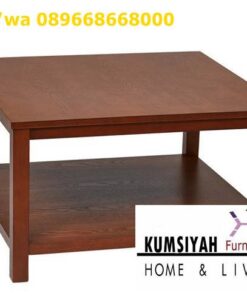 Meja Kayu Mahoni Utuh Tebal Solid Desain Klasik Mewah