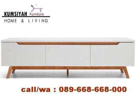 Lemari TV Minimalis Kayu Jati Harga Murah