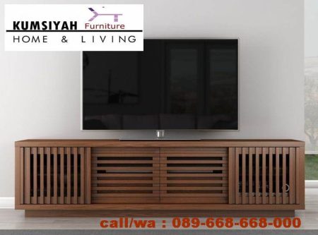 Lemari TV Minimalis Kayu Jati Harga Murah