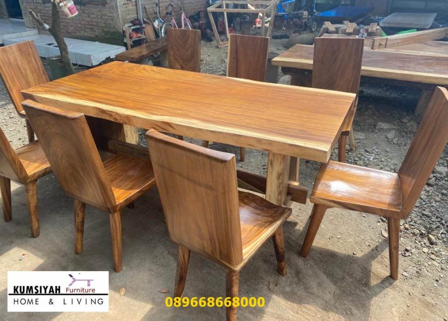 Jual Meja Makan Trembesi Utuh Desain Terpopuler Indonesia