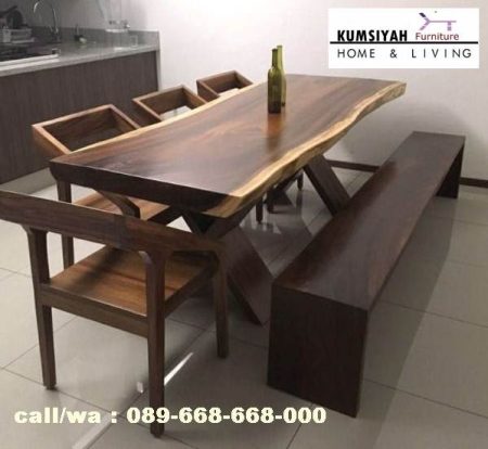 Jual Meja Makan Trembesi Palembang Desain Minimalis