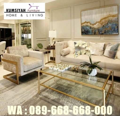 Jual Sofa Tamu Stainless Gold Harga Terjangkau