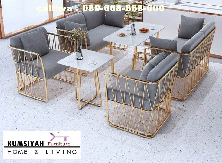 Jual Sofa Kaki Stainless Mewah Desain Terbaru Dengan Harga Murah